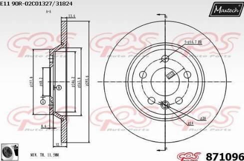 Maxtech 871096.0060 - Kočioni disk www.molydon.hr