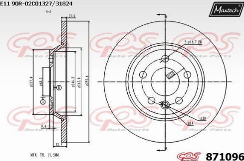 Maxtech 871096.0000 - Kočioni disk www.molydon.hr