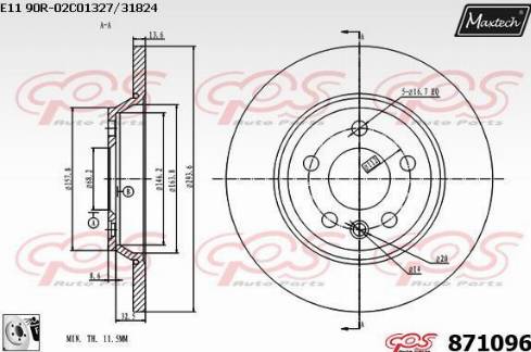 Maxtech 871096.0080 - Kočioni disk www.molydon.hr