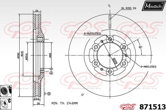 Maxtech 871096 - Kočioni disk www.molydon.hr