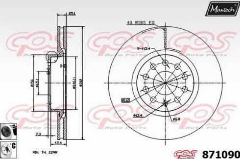 Maxtech 871090.6060 - Kočioni disk www.molydon.hr