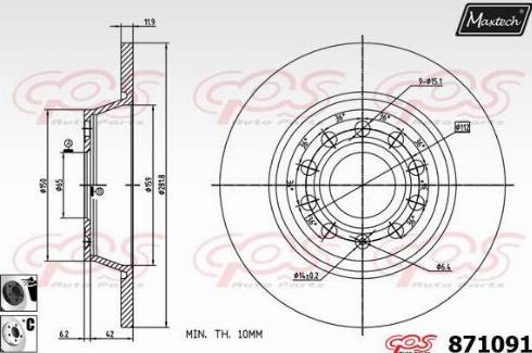 Maxtech 871091.6060 - Kočioni disk www.molydon.hr