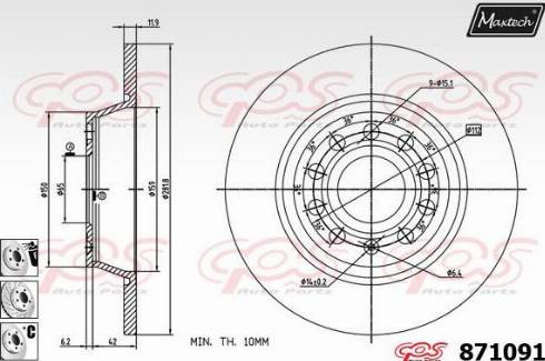 Maxtech 871091.6880 - Kočioni disk www.molydon.hr