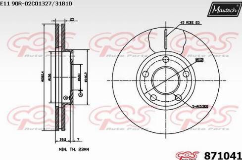 Maxtech 871041.0000 - Kočioni disk www.molydon.hr