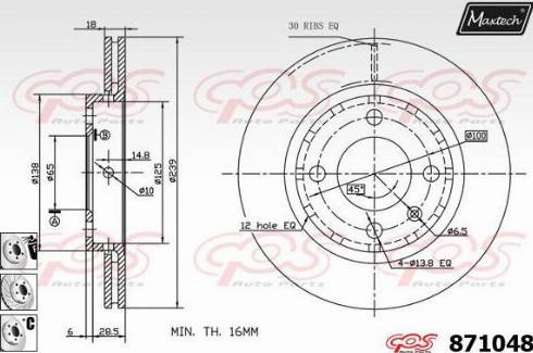 Maxtech 871048.6980 - Kočioni disk www.molydon.hr