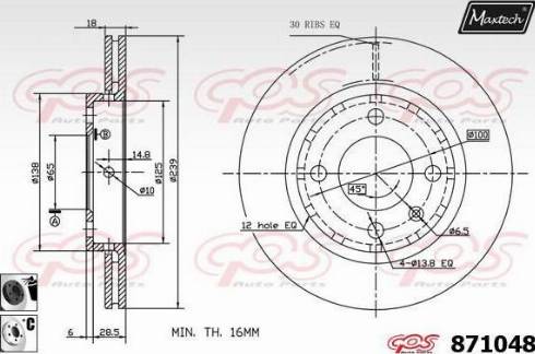 Maxtech 871048.6060 - Kočioni disk www.molydon.hr