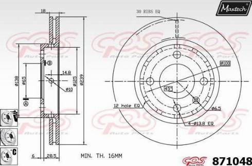 Maxtech 871048.6880 - Kočioni disk www.molydon.hr