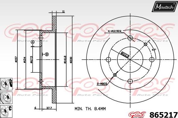 Maxtech 871048 - Kočioni disk www.molydon.hr