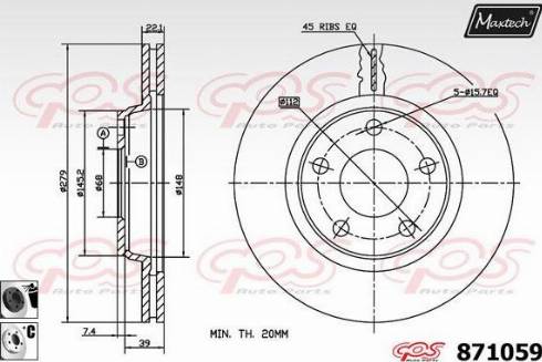 Maxtech 871059.6060 - Kočioni disk www.molydon.hr