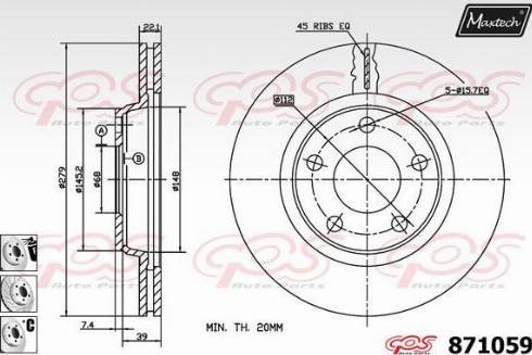 Maxtech 871059.6880 - Kočioni disk www.molydon.hr