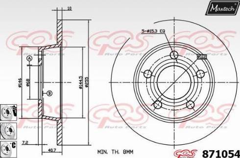 Maxtech 871054.6980 - Kočioni disk www.molydon.hr