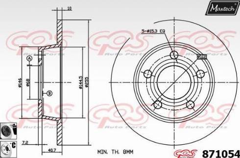 Maxtech 871054.6060 - Kočioni disk www.molydon.hr