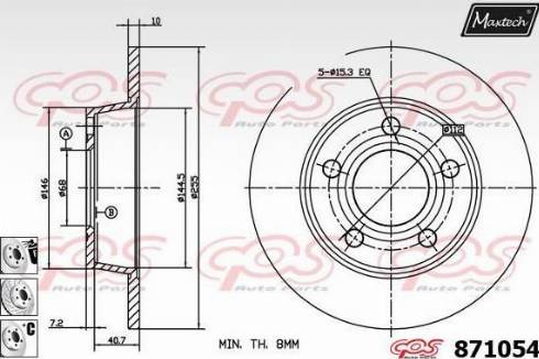 Maxtech 871054.6880 - Kočioni disk www.molydon.hr