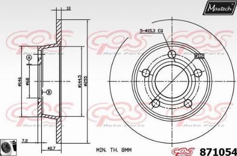 Maxtech 871054.0060 - Kočioni disk www.molydon.hr