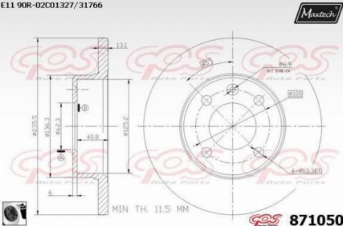 Maxtech 871050.0060 - Kočioni disk www.molydon.hr