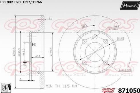 Maxtech 871050.0080 - Kočioni disk www.molydon.hr