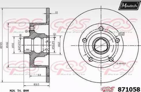 Maxtech 871058.0000 - Kočioni disk www.molydon.hr