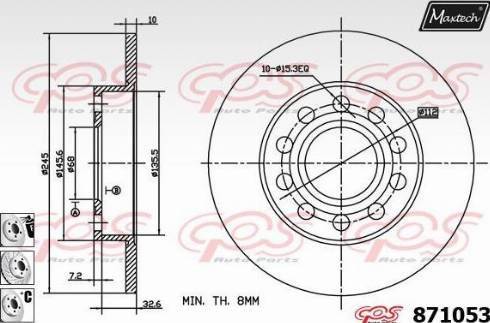 Maxtech 871053.6980 - Kočioni disk www.molydon.hr