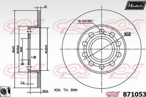 Maxtech 871053.0060 - Kočioni disk www.molydon.hr