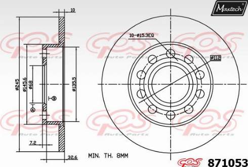 Maxtech 871053.0000 - Kočioni disk www.molydon.hr