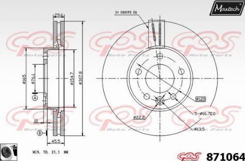 Maxtech 871064.0060 - Kočioni disk www.molydon.hr