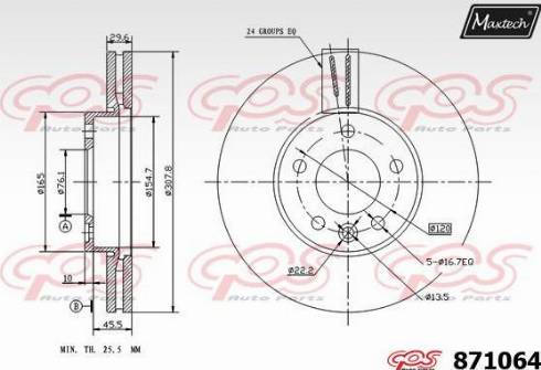 Maxtech 871064.0000 - Kočioni disk www.molydon.hr