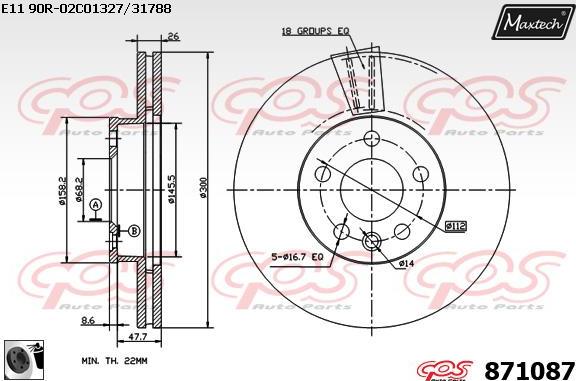 Maxtech 871064 - Kočioni disk www.molydon.hr