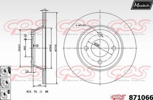 Maxtech 871066.6980 - Kočioni disk www.molydon.hr