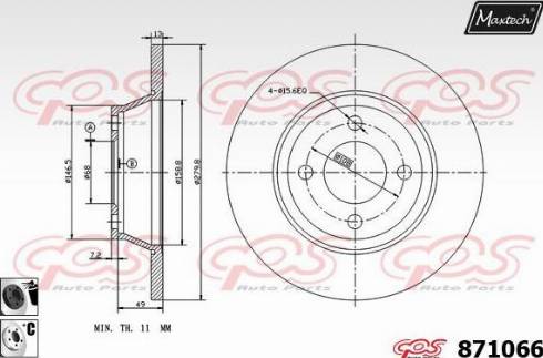 Maxtech 871066.6060 - Kočioni disk www.molydon.hr