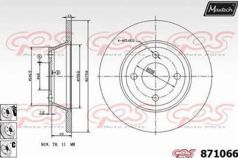 Maxtech 871066.6880 - Kočioni disk www.molydon.hr