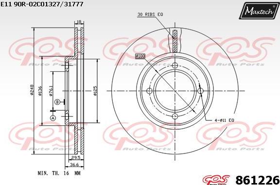 Maxtech 871066 - Kočioni disk www.molydon.hr