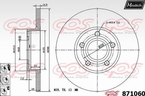 Maxtech 871060.6980 - Kočioni disk www.molydon.hr