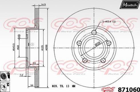 Maxtech 871060.6060 - Kočioni disk www.molydon.hr