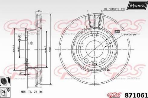 Maxtech 871061.6060 - Kočioni disk www.molydon.hr