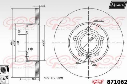 Maxtech 871062.6060 - Kočioni disk www.molydon.hr