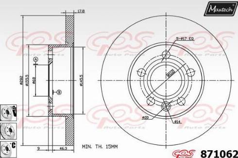 Maxtech 871062.6980 - Kočioni disk www.molydon.hr