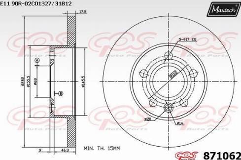 Maxtech 871062.0000 - Kočioni disk www.molydon.hr