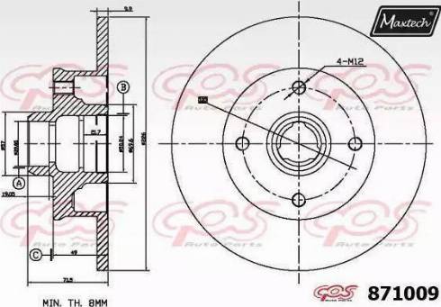 Maxtech 871009.0000 - Kočioni disk www.molydon.hr