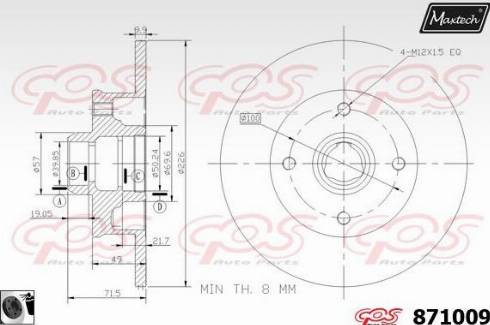 Maxtech 871009.0060 - Kočioni disk www.molydon.hr