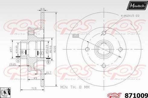 Maxtech 871009.0080 - Kočioni disk www.molydon.hr