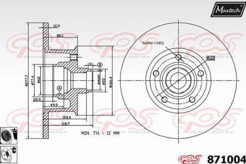 Maxtech 871004.6060 - Kočioni disk www.molydon.hr