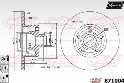 Maxtech 871004.6880 - Kočioni disk www.molydon.hr