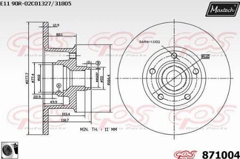 Maxtech 871004.0060 - Kočioni disk www.molydon.hr