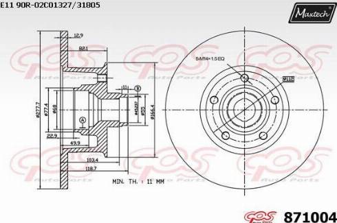 Maxtech 871004.0000 - Kočioni disk www.molydon.hr