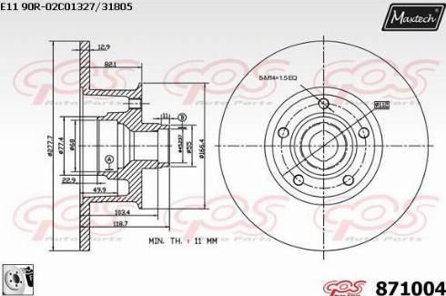 Maxtech 871004.0080 - Kočioni disk www.molydon.hr