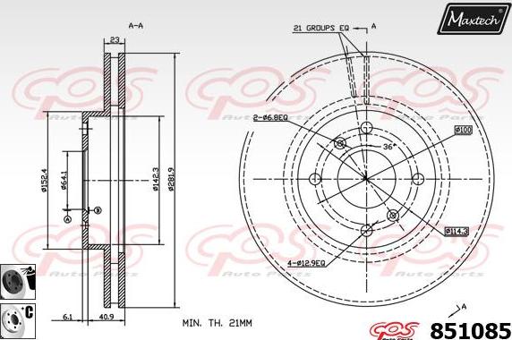 Maxtech 871004 - Kočioni disk www.molydon.hr