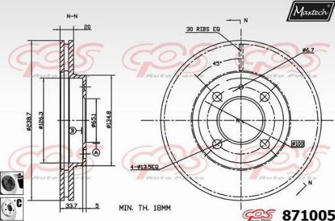 Maxtech 871005.6060 - Kočioni disk www.molydon.hr