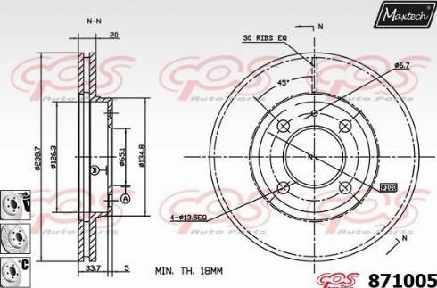 Maxtech 871005.6880 - Kočioni disk www.molydon.hr