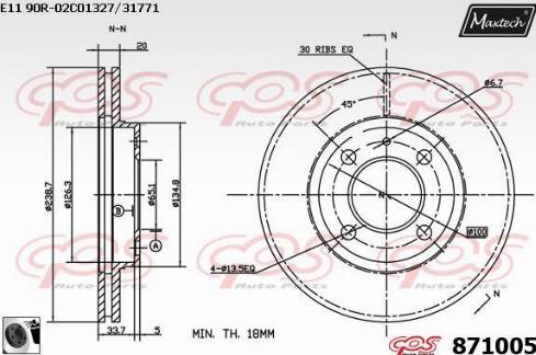 Maxtech 871005.0060 - Kočioni disk www.molydon.hr