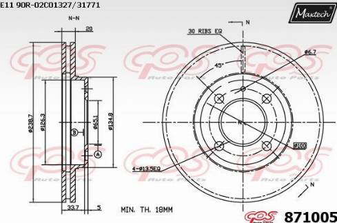 Maxtech 871005.0000 - Kočioni disk www.molydon.hr